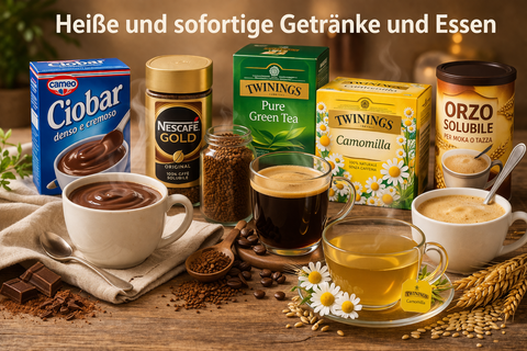 heisse getraenke instant kaffee tee kamille heisse schokolade orzo warme getraenke