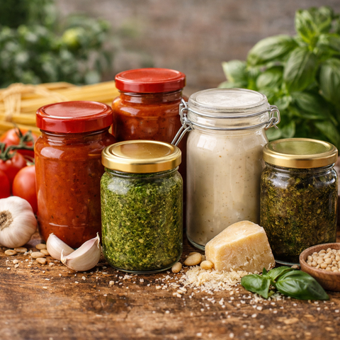 kochsaucen pesto tomatensauce pesto basilikum italienische saucen premium
