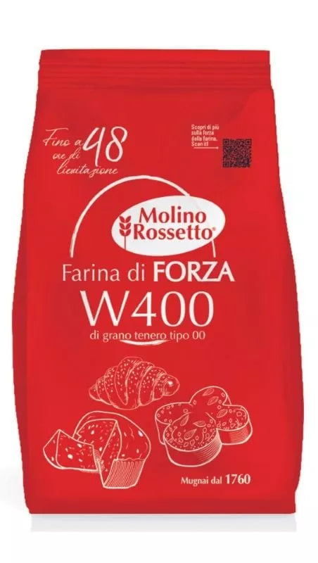 9x Molino Rossetto Farina di Forza W400 di grano tenero tipo 00  1 kg Weichweizenmehl Typ 00