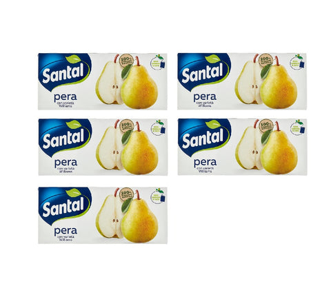 5x Santal pera con varietà Williams Getränk aus Birnenpüree und Saft aus Konzentrat, mit Vitaminen 3 x 200 ml SONDERANGEBOT