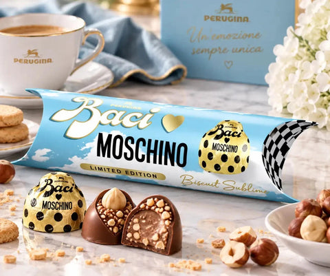 3x Baci Perugina Moschino Biscuit Sublime (3 Stück pro Röhre)