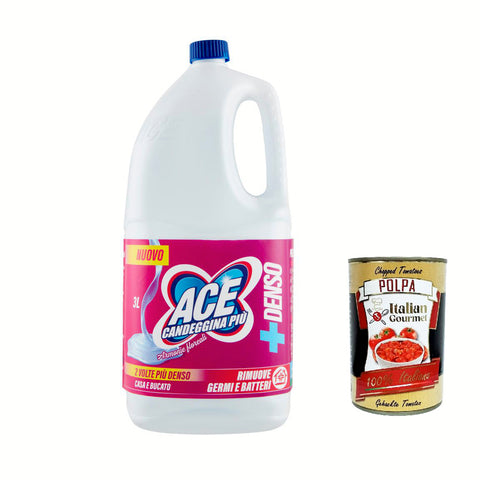 ACE Candeggina Più Denso Aroma Floreale, dickes Bleichmittel, blumiges Aroma 3 Lt Allzweckreiniger italienisch Original