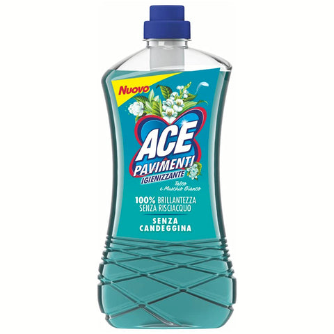 ACE Hygienische Böden, Talkum und Moschus, weiß, ohne Bleichen, Maxi Format 1x1000ml Original italienisch Bodenreinigung