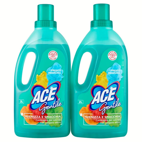 ACE Fleckenbehandlung ACE Gentile, Bleichmittel für bunte und Feinwäsche, 2 l Original italienisch 8001480021204