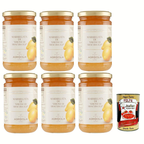 Agrisicilia Marmellata di Limoni di Siracusa IGP Syrakus Zitronenmarmelade IGP 6x360 g Konfitüren italienisch Original