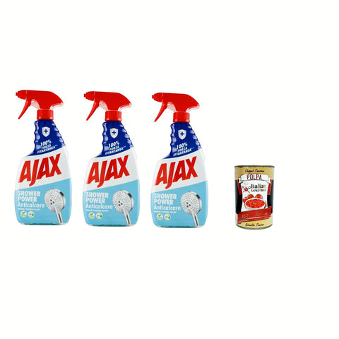 Ajax Shower Power Anti Kalk Reinigungsmittelspray für die Dusche 3x600ml Original italienisch Haushalt