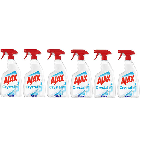Ajax Reinigungsmittelspray Crystal Clean Gläser 750 ml | Sprühen Sie Glasreiniger mit Ammoniak I 100% Anti Flecken | Für Glas, Spiegel und Oberflächen italienisch Original