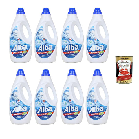 Alba Color- & Feinwäsche Alba Lavatrice Active Ocean Force, Flüssigwaschmittel 33 Wäschen 8x 1850 ml inkl. Italian Gourmet polpa 400gr Original italienisch 8032804040014