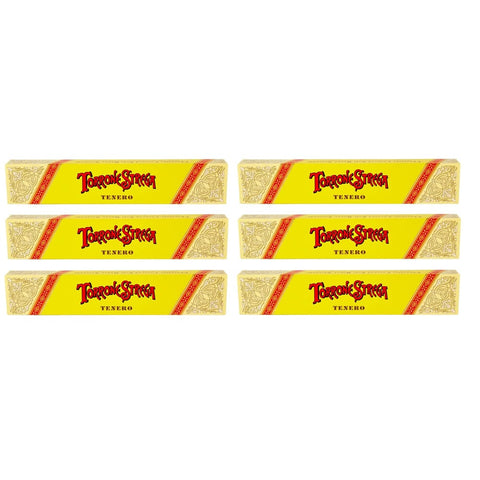 Alberti Nougat Alberti Torrone Alberti Strega Torrone Tenero Ricoperto di Cioccolato Fondente Weicher Nougat mit dunkler Schokolade 6x 150g italienisch Original 8001975048013