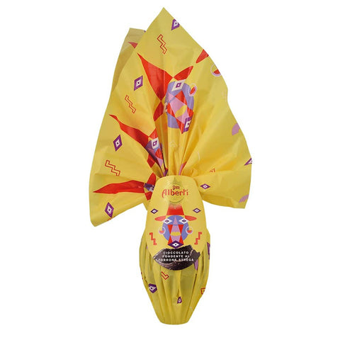 Alberti Strega Uovo di Cioccolato Fondente Ostereier aus Dunkle Schokolade mit Körnern von Nougat Strega 300 g italienisch Original
