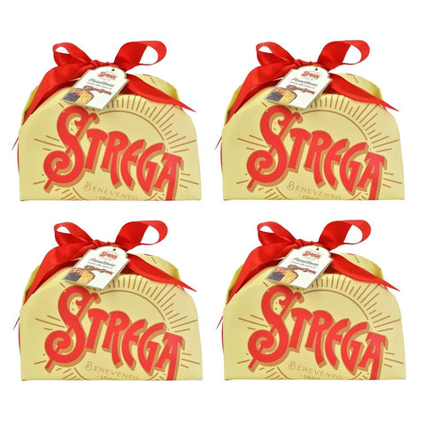 Alberti Strega Snack Kuchen & Backwaren Alberti Strega Panettone Weihnachtskuchen mit Sultaninen und kandierten Orangenschalen gefüllt mit Strega-Creme 1 Kg 4x italienisch Original Gebäck 8001975070908