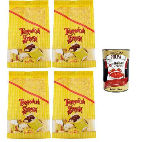 Alberti Süßigkeiten & Knabbereien Alberti Strega Alberti Torroncini Strega Überzogen mit einer köstlichen und raffinierten Schicht extra dunkler Schokolade 4x 150g italienisch Original 8001975011741