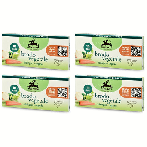 Alce Nero Bio - Bouillonwürfel "Brodo Vegetale",, je 4 Stück 10 g Original italienisch