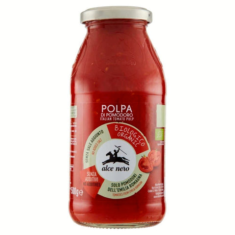 Alce Nero Gemüse Alce Nero polpa di pomodoro BIO Bio-Tomatenmark Tomatensauce Bio 500 g 6x Original italienisch 8009004800113