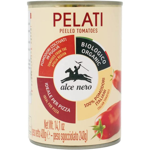 Alce Nero Gemüse Alce Nero Pomodori Pelati Biologico BIO geschälte Tomaten sauce aus Italien dose 400g 24x Original italienisch 8009004809468