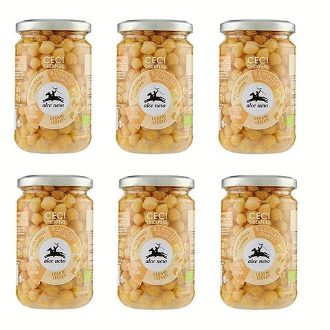 Alce Nero Legumi Lessi Ceci Gekochte Hülsenfrüchte Bio Kichererbsen Glas 300 g Hülsenfrüchte & Bohnen italienisch Original