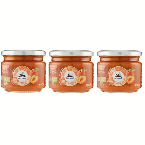 Alce Nero Composta di Albicocche Biologica Bio Aprikosenkompott mit italienischen Bio Aprikosen 3x270g Original italienisch Aufstrich