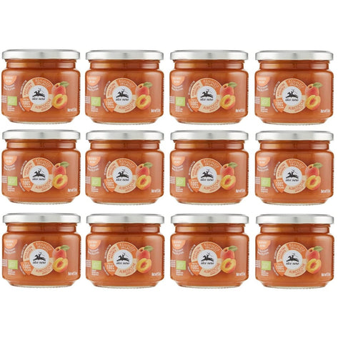 Alce Nero Konfitüren Alce Nero Composta di Albicocche Biologica Bio-Aprikosenkompott mit italienischen Bio-Aprikosen 270g 12x Original italienisch 8009004500013