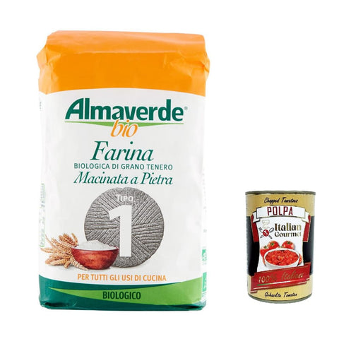 Almaverde Bio Koch- & Backzutaten Almaverde Bio Biologischer Weizenmehl Typ "1" für alle Kochen verwendet 1000 g 3x Original italienisch inkl. Italian Gourmet Polpa 400g 8002213009612