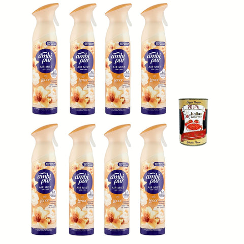 Ambi Pur Lufterfrischerspray Duft nach goldener Orchidee 100% natürliches Treibmittel bekämpft Gerüche in jedem Raum des Hauses 8x185 ml italienisch Original