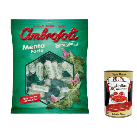 Ambrosoli Caramelle Menta Forte Münzbonbons sweets 150 g 3x italienisch Original Pastasauce + kostenlos polpa 400 g
