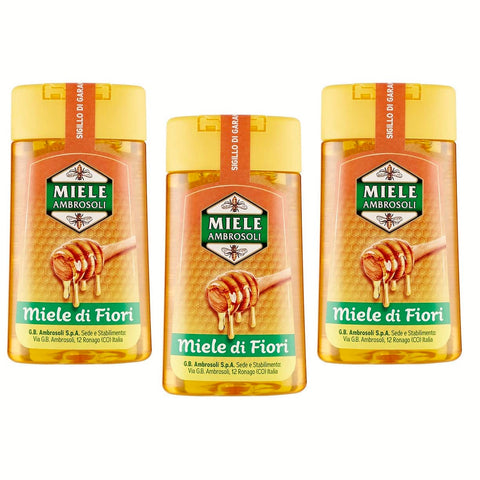 Ambrosoli Miele di Fiori Blütenhonig Honig Squeeze Wildblütenhonig 220 g 3x italienisch Original