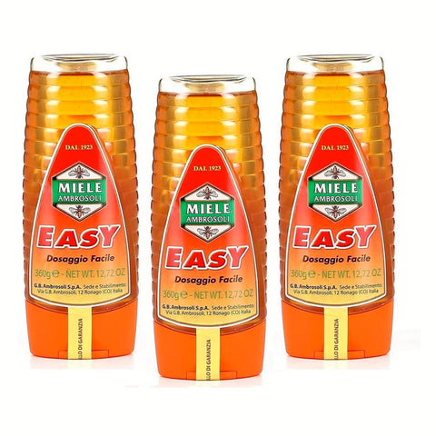 Ambrosoli Honig Ambrosoli Easy Dosaggio Facile Miele di Fiori Blüten Honig Mischung 360 g Squeeze Wildblumenhonig Honig italienisch Original 8006450018017
