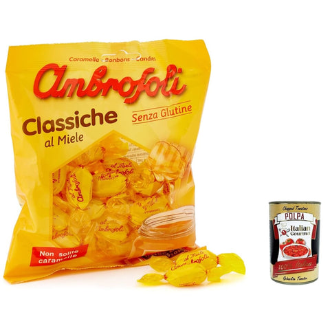 Ambrosoli Snackbohnen Ambrosoli Caramelle classiche al miele, bonbons Süßigkeit Honig 135 g Snackbohnen italienisch Original 8006450029037