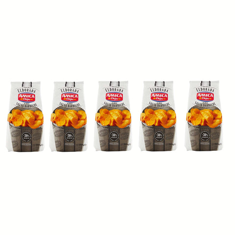 Amica Chips Eldorada Salsa Barbecue Kartoffelchips gesalzen mit Geschmack der Barbecue Sauce glutenfreie knusprige Kartoffel chips 130 g italienisch Original