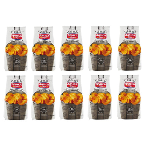 Amica Chips Amica Chips Eldorada Salsa Barbecue Kartoffelchips gesalzen mit Geschmack der Barbecue Sauce glutenfreie knusprige 10x 130g italienisch Original 8008714000721