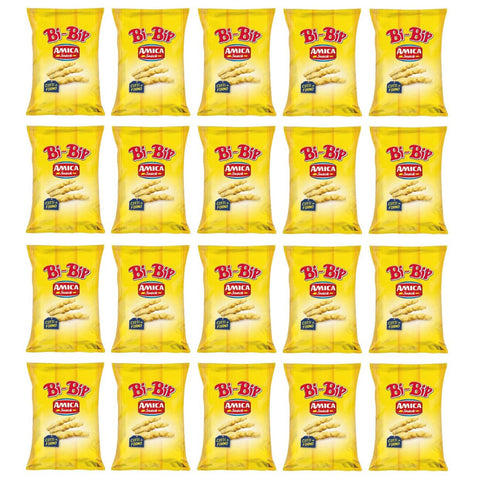 Amica chips Bi Bip Croccantino Formaggio Käse Mais Snack mit unverwechselbarer knuspriger Form Salziger Snack Beutel 20x 50g italienisch Original
