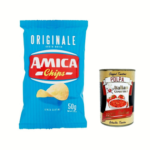 Amica Chips Classica Originale Patatine Kartoffelchips gesalzen 50 g Kartoffel italienisch Original