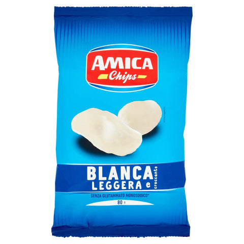 Amica chips Blanca Leichter und Delikater Kartoffelsnack Kartoffelchips Chips Beutel 80 g 5x italienisch Original