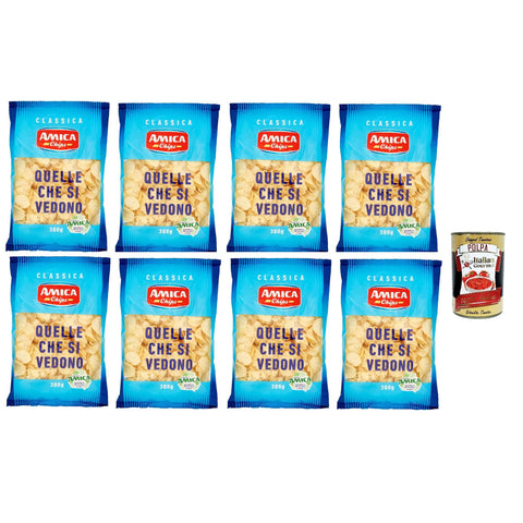 Amica chips Amica Chips Classica Chips Patatin Potato Chips Salted Potato 8x 300 g italienisch Original