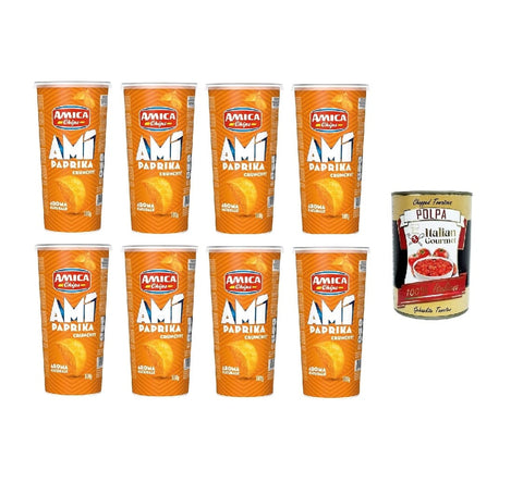 Amica chips Chips Amica chips AMI' Crunchy Paprika 8x 100gr inkl. Italian Gourmet polpa 400g Original italienisch 8032804040014