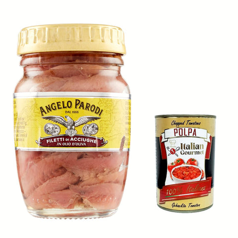 Angelo Parodi Filetti Di Acciughe In Olio D'oliva, Sardellenfilets in Olivenöl 90 g Anchovis italienisch Original