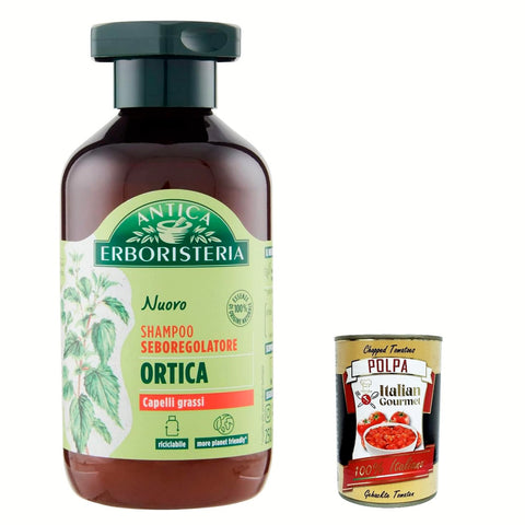 Antica erboristeria Shampoo Ortica Shampoo für fettige Haare 250 ml 3x italienisch Original + kostenlos polpa 400 g