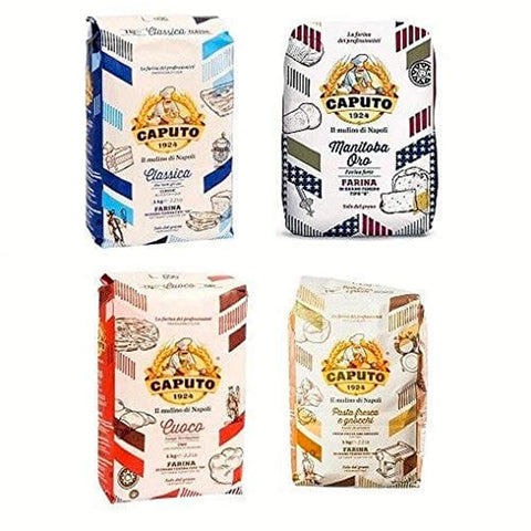 Antimo Caputo Brot Antimo Caputo Farina Molino Caputo Testpaket test set Napoli Pizzamehl Pizza Mehl 4 x 1kg Original italienisch 8014601014535
