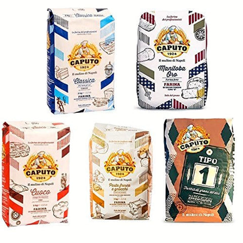 Antimo Caputo Brot Antimo Caputo Farina Molino Caputo Testpaket test set Napoli Pizzamehl Pizza Mehl 5x 1 kg Brot italienisch Original 8014601014535