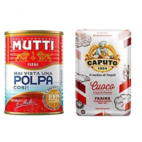 Antimo Caputo Testpaket 10x Caputo Cuoco Mehl 12x Mutti Polpa Pomodoro Tomatenpulpe 1kg + 400g italienisch Original