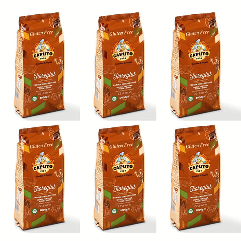 Antimo Caputo Paniermehl & Knödelbrot Antimo Caputo Antico Molino Caputo Mehl Farina senza glutine Fioreglut Glutenfrei 6x 1Kg Original italienisch 8014601651969