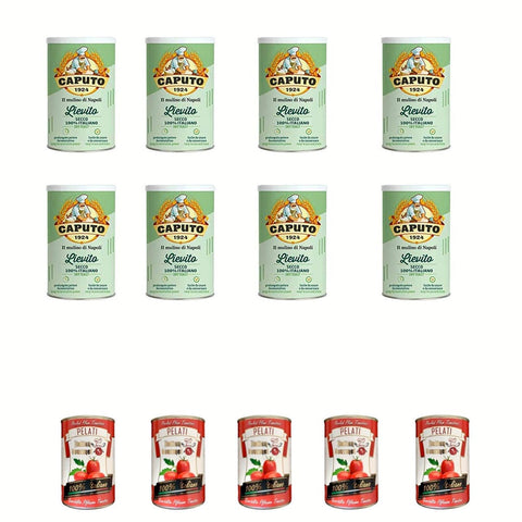 Antimo Caputo Trockenhefe Antimo Caputo Caputo Lievito Secco% Trockenhefe für die Bäckerei Hohe Aktivität pizza 100g inkl. Italian Gourmet 100% italienische geschälte Tomaten dosen 5x 400g Original italienisch 8014601100016