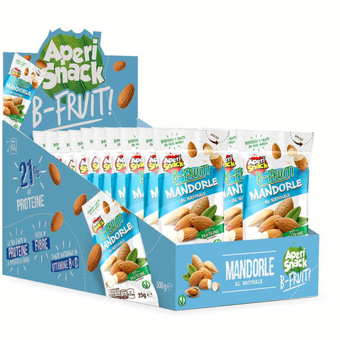 Aperisnack Patatine Chips Aperisnack B-Fruit Mandorle Naturali Sgusciate Naturbelassene, geschälte Mandeln, 20 Einzelportionen à 25 g