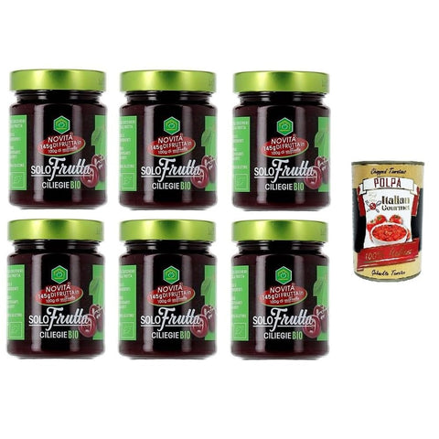 Apicoltura Casentinese Konfitüren Apicoltura Casentinese marmellata Solo Frutta Ciliege Nur Fruchtkirschen 6x295gr Original italienisch inkl. Italian Gourmet Polpa di Pomodoro 400g 8032804040014