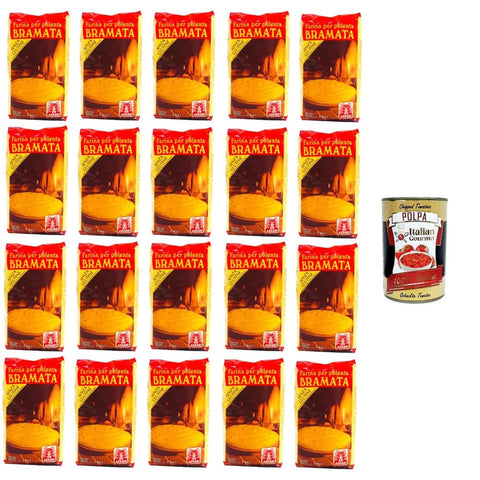 Ardani Koch- & Backzutaten Ardani Farina per Polenta Bramata Mehl für Polenta Bramata 20x1kg inkl. Italian Gourmet polpa 400g Original italienisch 8000056000056