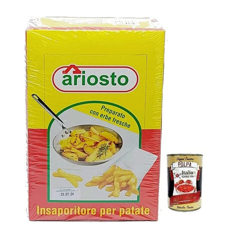ariosto Gemüse ariosto Insaporitore Per Patate Gewürz Für Kartoffeln,50 Beutel à 10g Original italienisch inkl. Italian Gourmet Polpa di Pomodoro 400g Dose 80065524