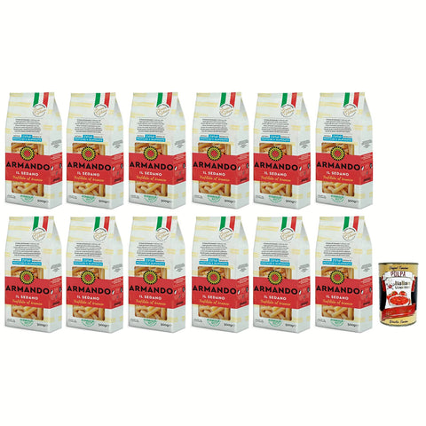Armando Il Sedano, Bronzegezogene Nudeln, 100% Italienische Pasta 12x500g Original italienisch