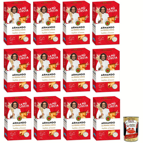 Armando La Penna Liscia,Bronzegezogene Nudeln,100% Italienische Pasta 500 g Kurze Pasta italienisch Original