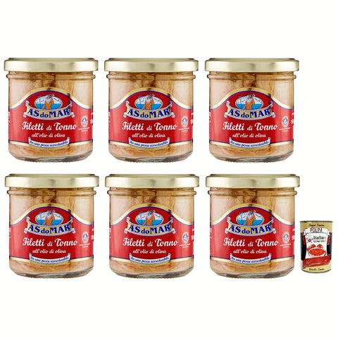 AS do Mar Fleisch, Geflügel & Wild AS do Mar Filetti di Tonno all'Olio di Oliva,Thunfischfilets in Olivenöl,150 g Glas Fleisch, Geflügel & Wild italienisch Original 8003294528726