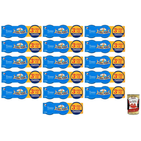 AS do Mar Tonno all'Olio di Oliva Thunfisch in Olivenöl ideal für jedes Rezept Glas 80 g 48x italienisch Original + kostenlos Polpa di Pomodoro 400 g Dose
